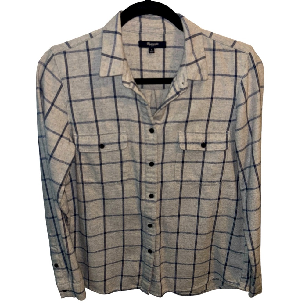 Madewell Windowpane Checkered Button up Flannel